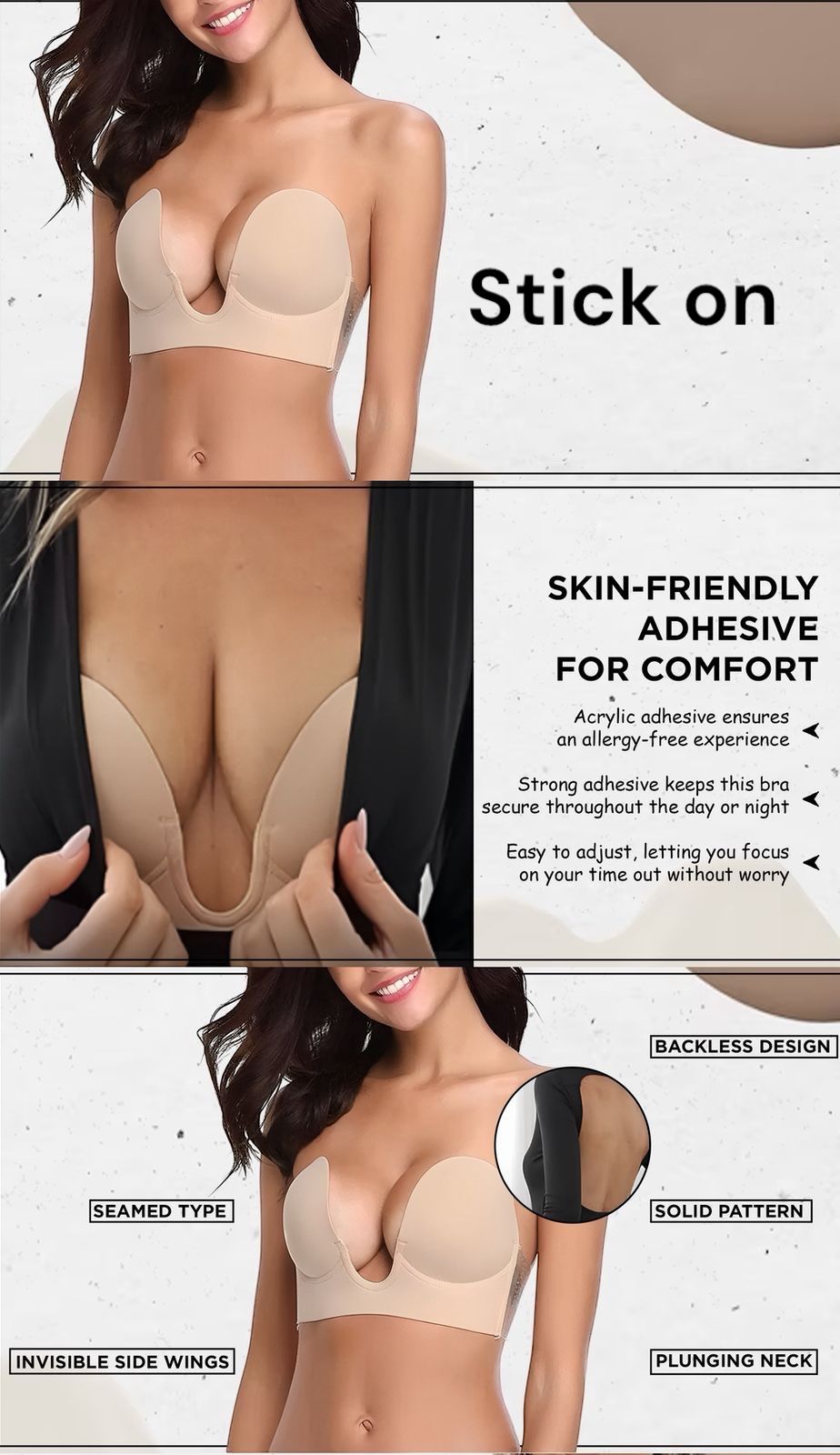 Women Stick-on  Padded Bra